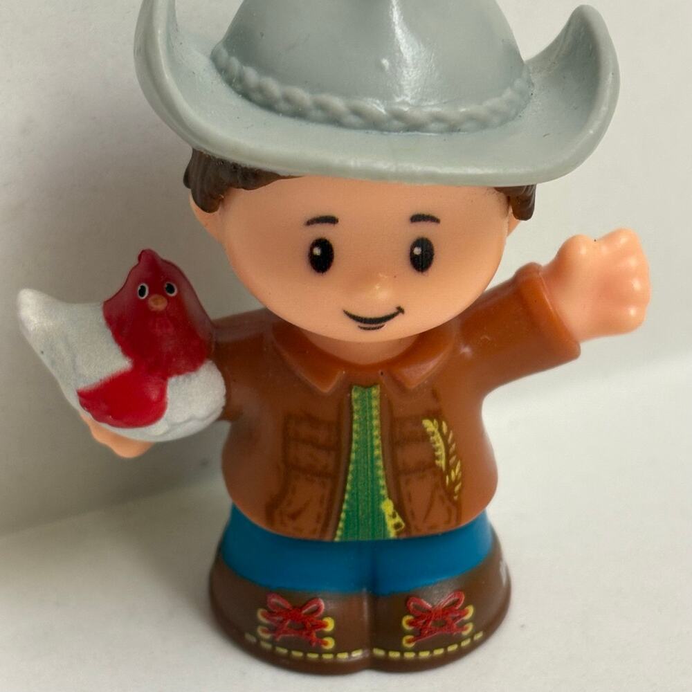 Fisher Price Little People Farmer Cowboy Chicken Farm Boy Figure Toy 2016